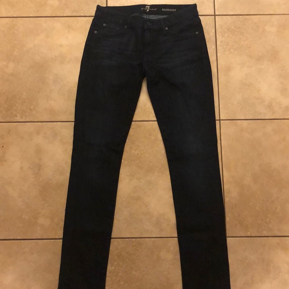 7 Roxanne straight leg dark jean